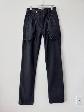 We11done Straight Leg Extra Long Women's Jeans with Inside Out Effect - Size S